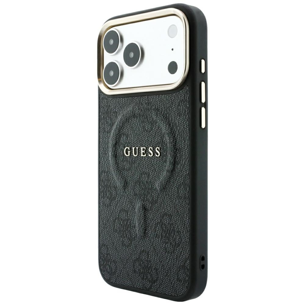 MagSafe maska za Apple iPhone 18 Pro Max / 17 Pro Max, Guess, 4G Embossed Classic, Crna