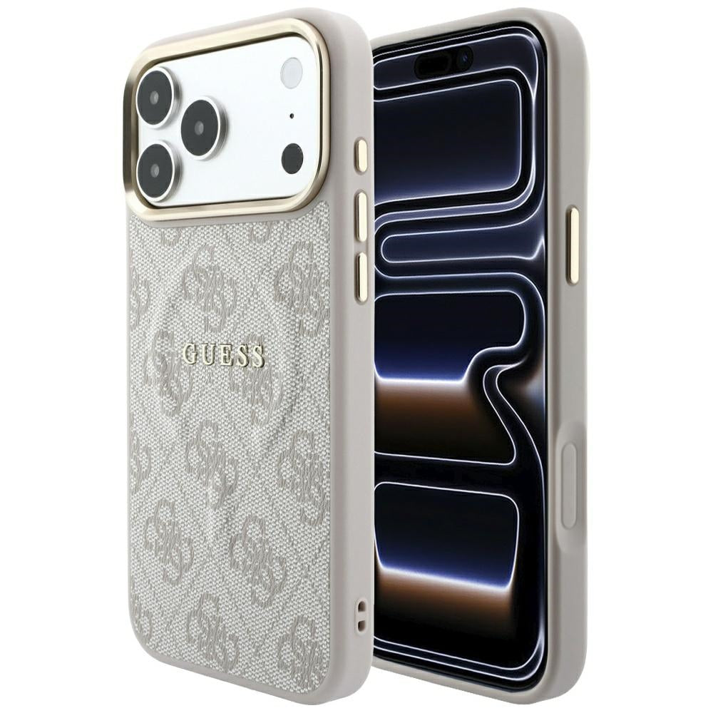 MagSafe futrola za Apple iPhone 18 Pro Max / 17 Pro Max, Guess, 4G Embossed Classic, Roza
