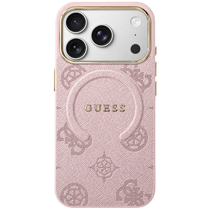 MagSafe maska za Apple iPhone 18 Pro Max / 17 Pro Max, Guess, 4G Embossed Ring Classic Logo, Roza