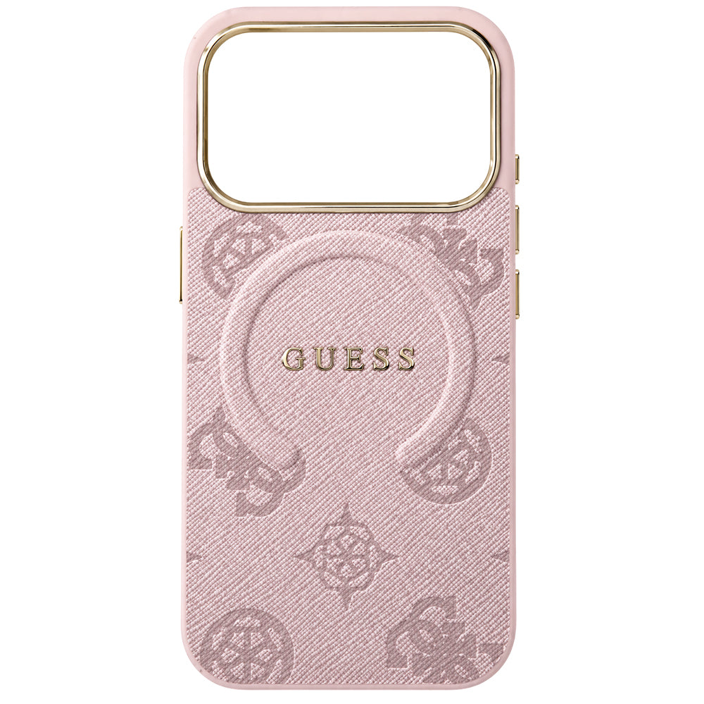 MagSafe maska za Apple iPhone 18 Pro Max / 17 Pro Max, Guess, 4G Embossed Ring Classic Logo, Roza