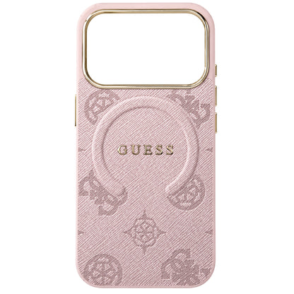 MagSafe maska za Apple iPhone 18 Pro Max / 17 Pro Max, Guess, 4G Embossed Ring Classic Logo, Roza