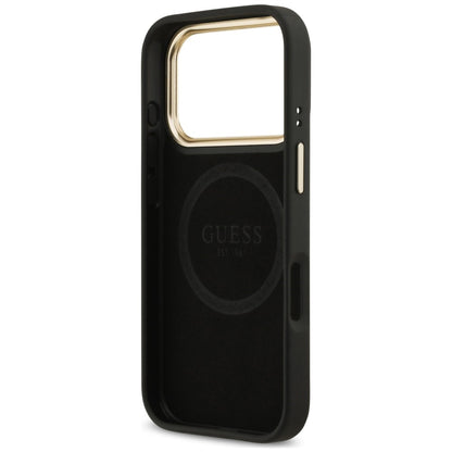MagSafe maska za Apple iPhone 18 Pro Max / 17 Pro Max, Guess, 4G Logo Plate, crna