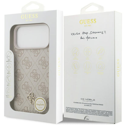 MagSafe maska za Apple iPhone 18 Pro Max / 17 Pro Max, Guess, 4G Small and Classic, Roza
