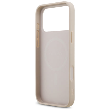 MagSafe maska za Apple iPhone 18 Pro Max / 17 Pro Max, Guess, 4G Small and Classic, Roza