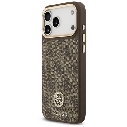 MagSafe maska za Apple iPhone 18 Pro Max / 17 Pro Max, Guess, 4G Strass Logo, smeđa