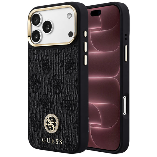 MagSafe maska za Apple iPhone 18 Pro Max / 17 Pro Max, Guess, 4G Strass Logo, crna