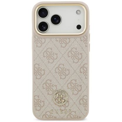 MagSafe maska za Apple iPhone 18 Pro Max / 17 Pro Max, Guess, 4G Strass Logo, ružičasta