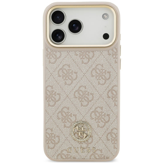 MagSafe maska za Apple iPhone 18 Pro Max / 17 Pro Max, Guess, 4G Strass Logo, ružičasta