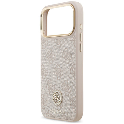 MagSafe maska za Apple iPhone 18 Pro Max / 17 Pro Max, Guess, 4G Strass Logo, ružičasta