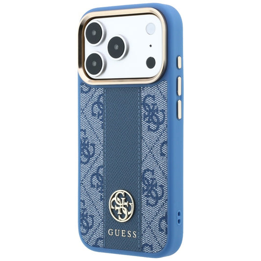 MagSafe futrola za Apple iPhone 18 Pro Max / 17 Pro Max, Guess, 4G Stripe Round Classic Logo, Plava
