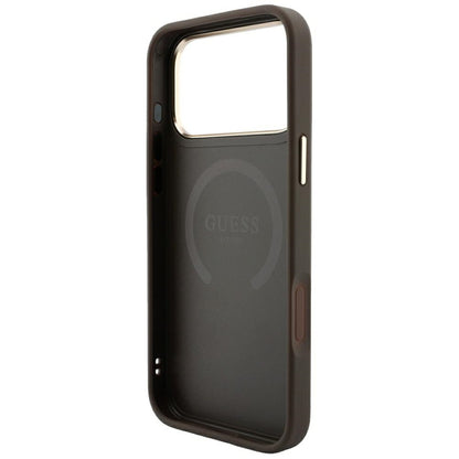 MagSafe maska za Apple iPhone 18 Pro Max / 17 Pro Max, Guess, 4G Stripe Round Classic Logo, Smeđa