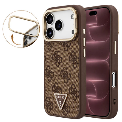 MagSafe maska za Apple iPhone 18 Pro Max / 17 Pro Max, Guess, 4G Triangle Logo & Stand Camera, smeđa
