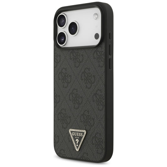 MagSafe futrola za Apple iPhone 18 Pro Max / 17 Pro Max, Guess, 4G Triangle Strass, Crna
