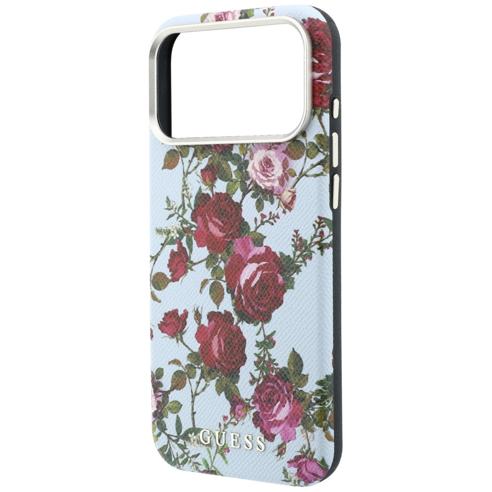 MagSafe maska za Apple iPhone 18 Pro Max / 17 Pro Max, Guess, Blossom Roses Print, plava