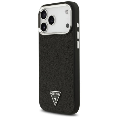 MagSafe maska za Apple iPhone 18 Pro Max / 17 Pro Max, Guess, Glitter Triangle Logo, Crna