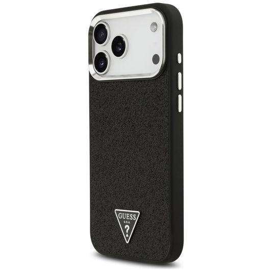 MagSafe maska za Apple iPhone 18 Pro Max / 17 Pro Max, Guess, Glitter Triangle Logo, Crna