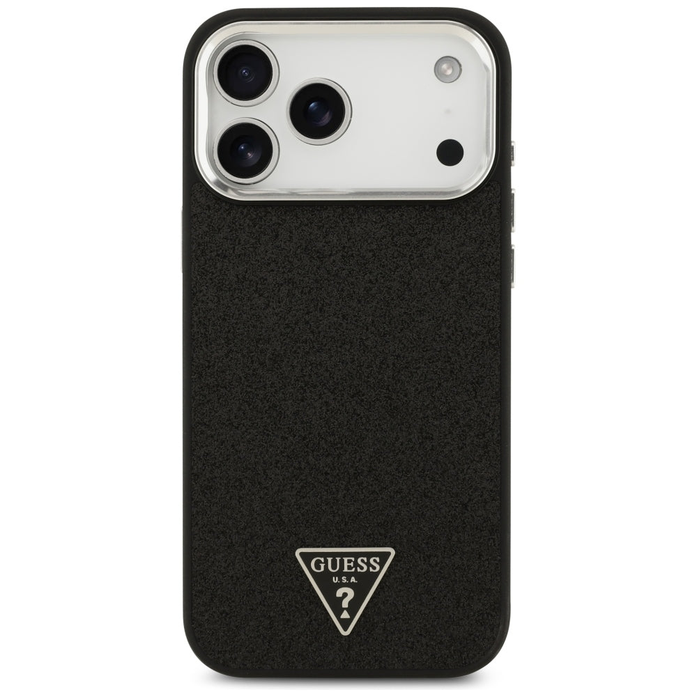 MagSafe maska za Apple iPhone 18 Pro Max / 17 Pro Max, Guess, Glitter Triangle Logo, Crna