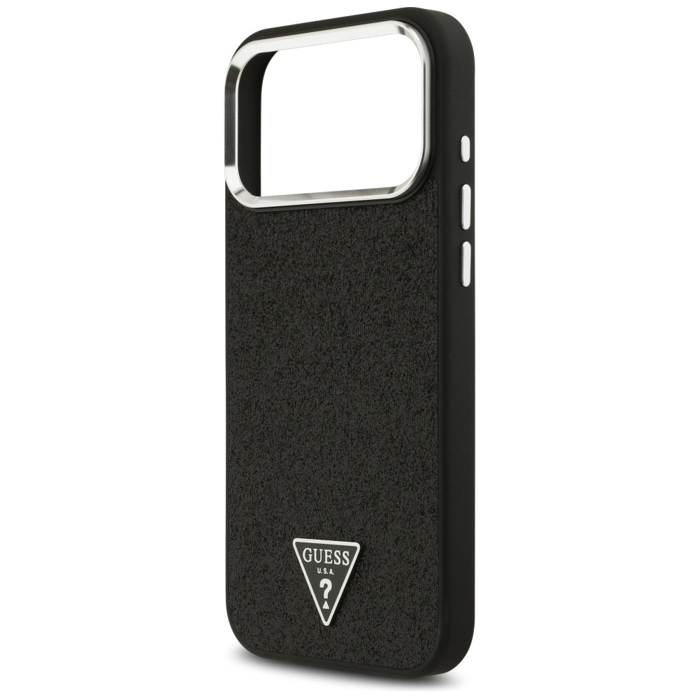 MagSafe maska za Apple iPhone 18 Pro Max / 17 Pro Max, Guess, Glitter Triangle Logo, Crna