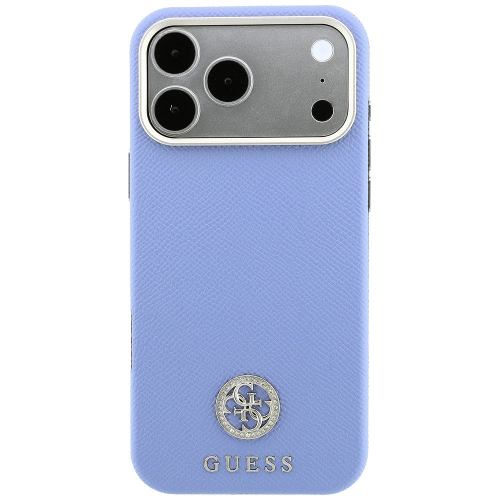 MagSafe maska za Apple iPhone 18 Pro Max / 17 Pro Max, Guess, Grained Round Strass Logo, Plava
