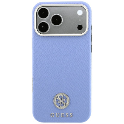 MagSafe maska za Apple iPhone 18 Pro Max / 17 Pro Max, Guess, Grained Round Strass Logo, Plava