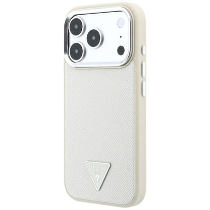 MagSafe maskica za Apple iPhone 18 Pro Max / 17 Pro Max, Guess, Grained Triangle Logo, Bež