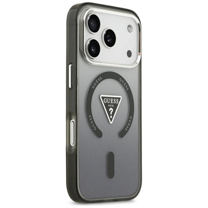 MagSafe maska za Apple iPhone 18 Pro Max / 17 Pro Max, Guess, IML Gradient Triangle Logo, crna