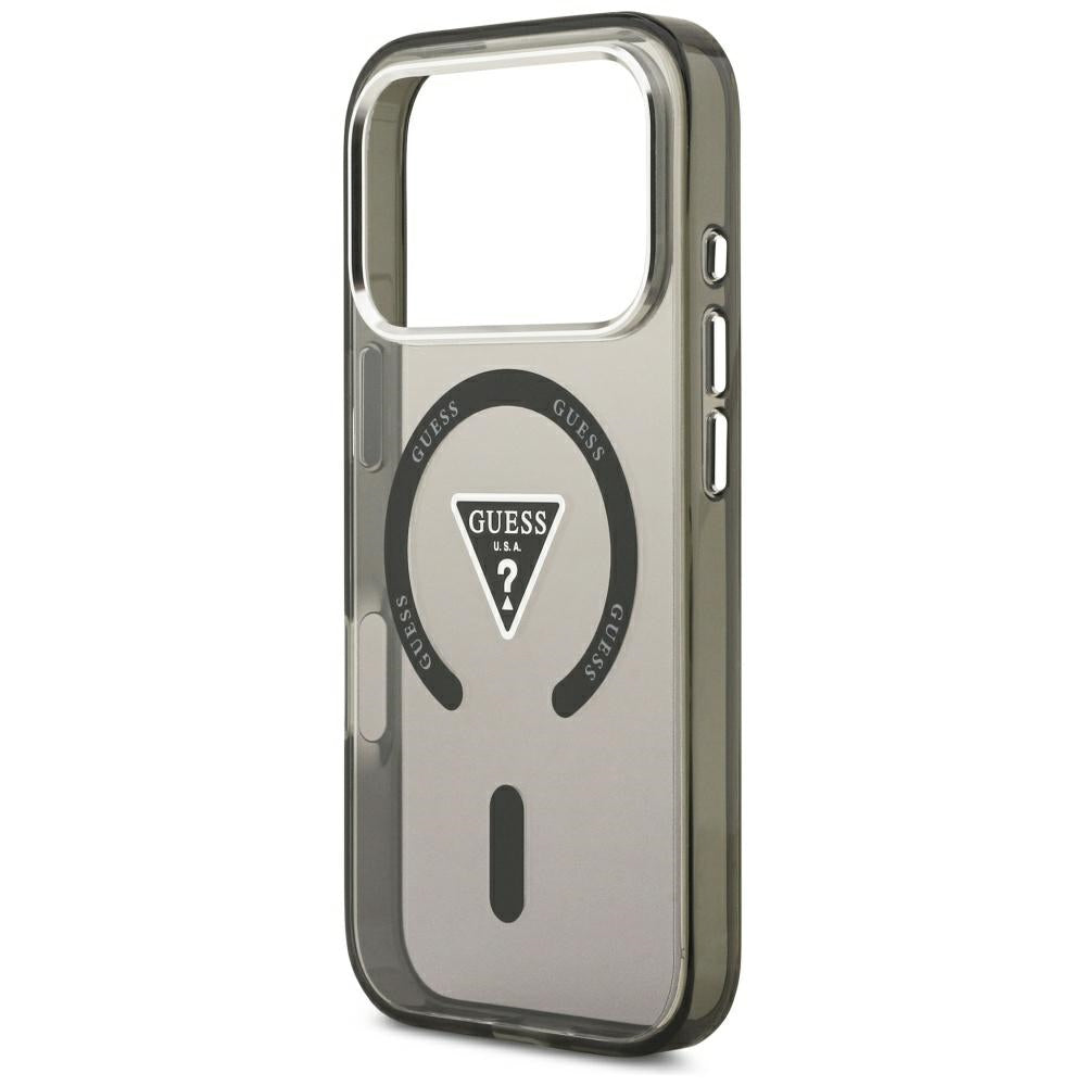 MagSafe maska za Apple iPhone 18 Pro Max / 17 Pro Max, Guess, IML Gradient Triangle Logo, crna