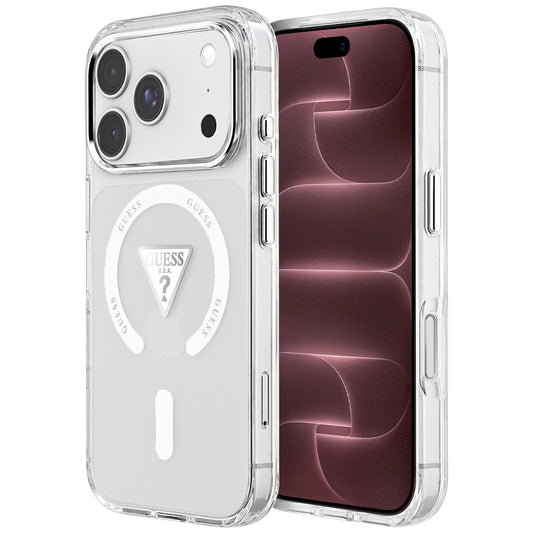 MagSafe maska za Apple iPhone 18 Pro Max / 17 Pro Max, Guess, IML Gradient Triangle Logo, prozirna