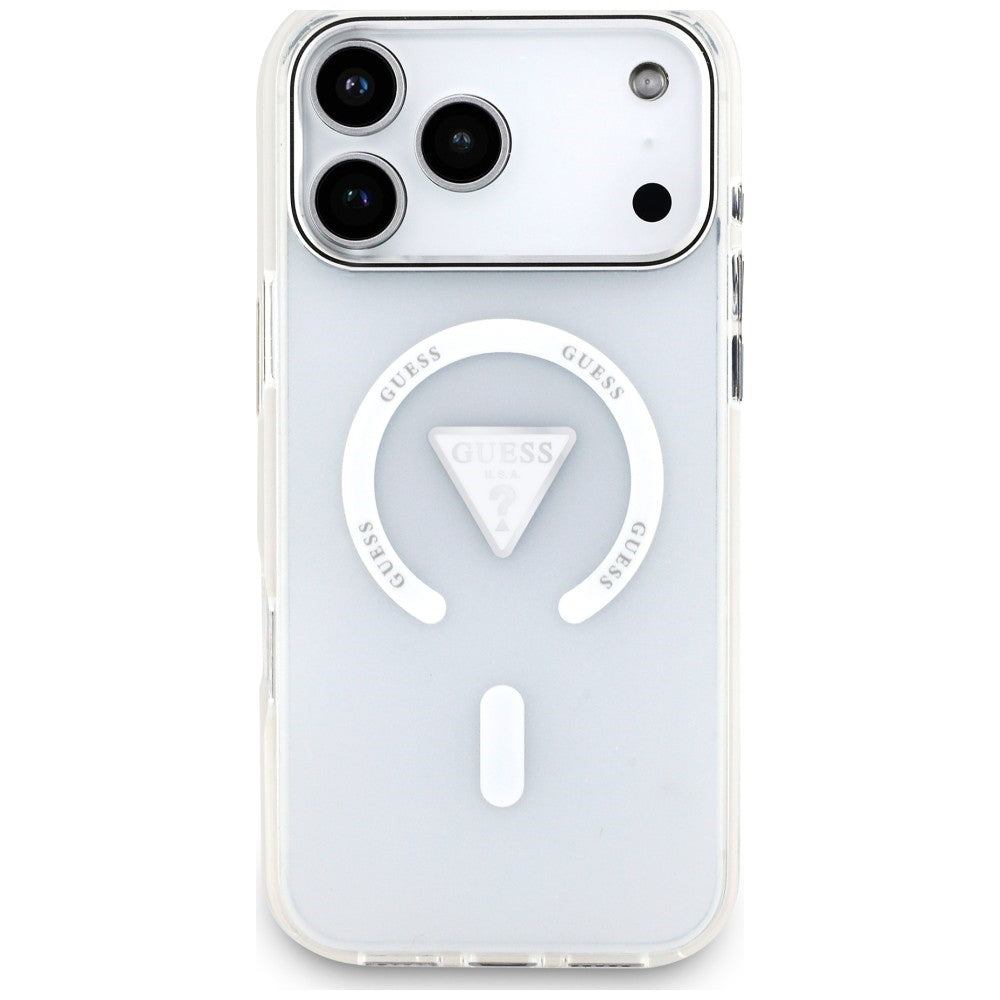 MagSafe maska za Apple iPhone 18 Pro Max / 17 Pro Max, Guess, IML Gradient Triangle Logo, prozirna