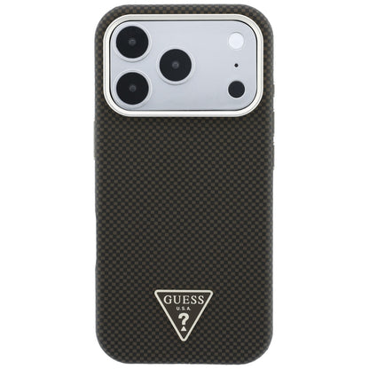 MagSafe futrola za Apple iPhone 18 Pro Max / 17 Pro Max, Guess, Kevlar Triangle Logo, Smeđa
