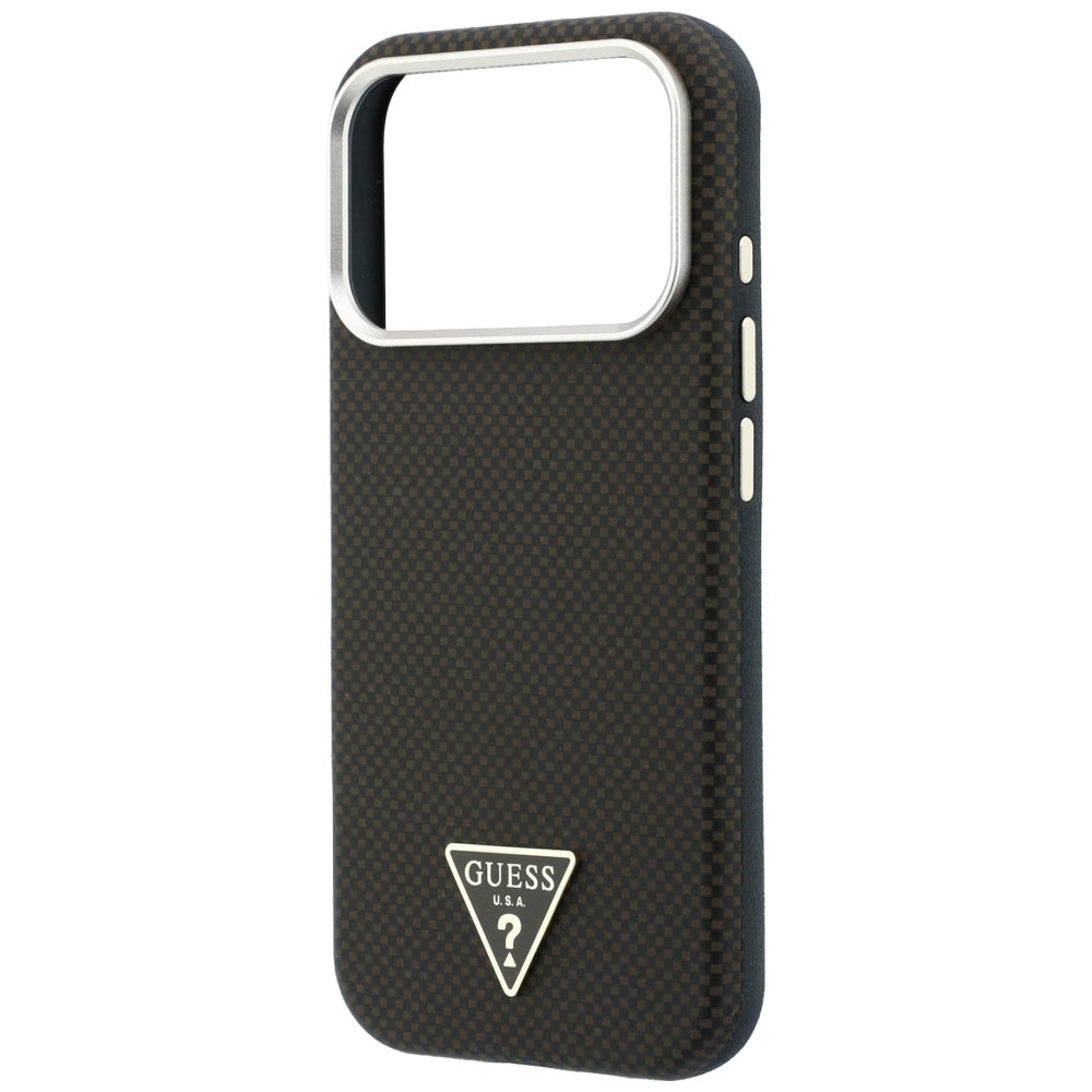 MagSafe futrola za Apple iPhone 18 Pro Max / 17 Pro Max, Guess, Kevlar Triangle Logo, Smeđa