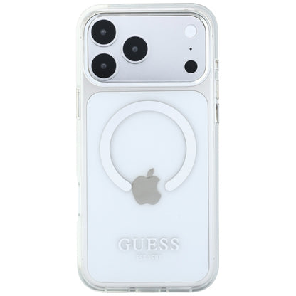MagSafe futrola za Apple iPhone 18 Pro Max / 17 Pro Max, Guess, Metal Outline, Srebrna