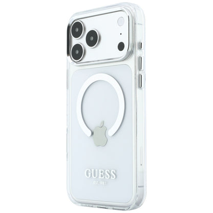 MagSafe futrola za Apple iPhone 18 Pro Max / 17 Pro Max, Guess, Metal Outline, Srebrna