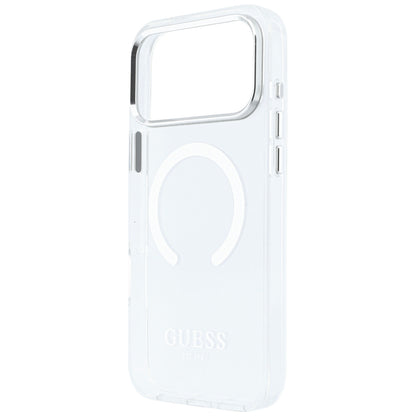 MagSafe futrola za Apple iPhone 18 Pro Max / 17 Pro Max, Guess, Metal Outline, Srebrna