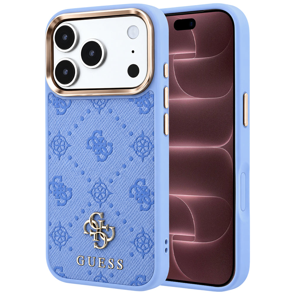 MagSafe maska za Apple iPhone 18 Pro Max / 17 Pro Max, Guess, Peony 4G Small Logo, Plava