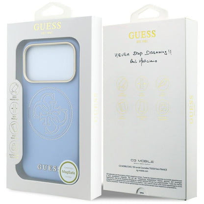 MagSafe futrola za Apple iPhone 18 Pro Max / 17 Pro Max, Guess, Perforated 4G, Plava