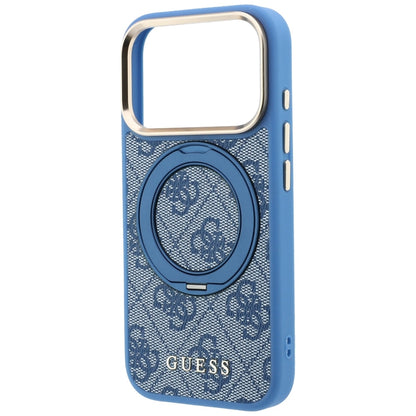 MagSafe maska za Apple iPhone 18 Pro Max / 17 Pro Max, Guess, Ring Stand 360 4G Classic Logo, Plava