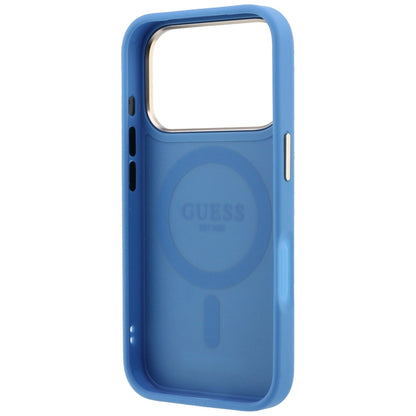MagSafe maska za Apple iPhone 18 Pro Max / 17 Pro Max, Guess, Ring Stand 360 4G Classic Logo, Plava