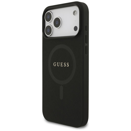 MagSafe futrola za Apple iPhone 18 Pro Max / 17 Pro Max, Guess, Saffiano, Crna