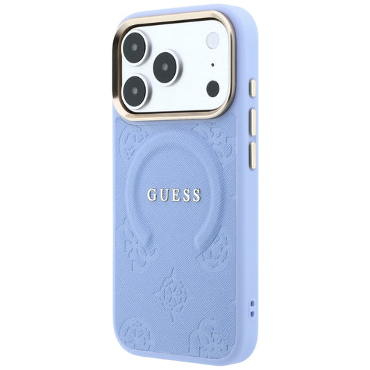 MagSafe futrola za Apple iPhone 18 Pro Max / 17 Pro Max, Guess, Saffiano Peony Ring, Plava