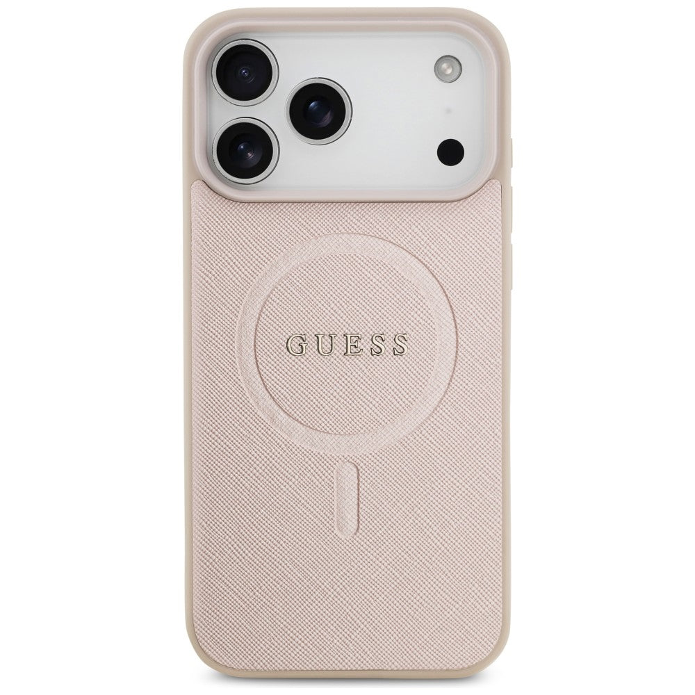MagSafe futrola za Apple iPhone 18 Pro Max / 17 Pro Max, Guess, Saffiano, Roza