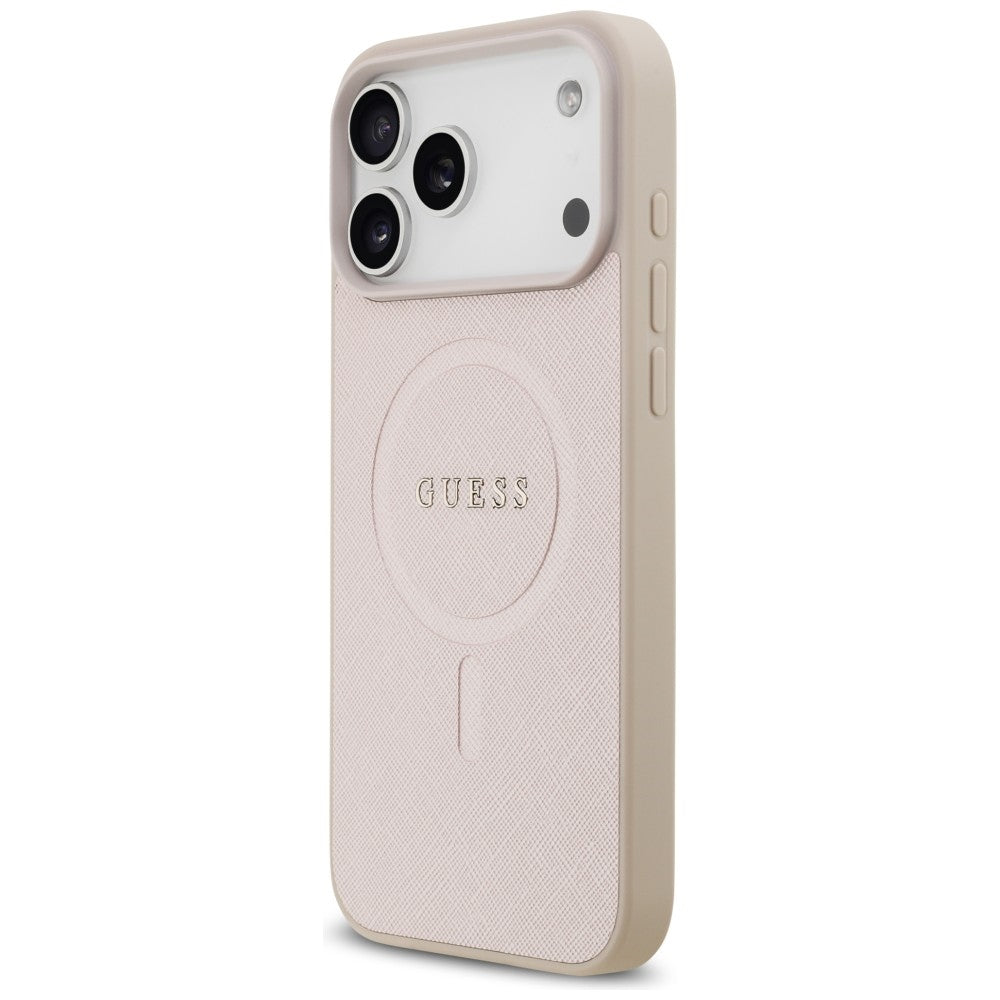 MagSafe futrola za Apple iPhone 18 Pro Max / 17 Pro Max, Guess, Saffiano, Roza