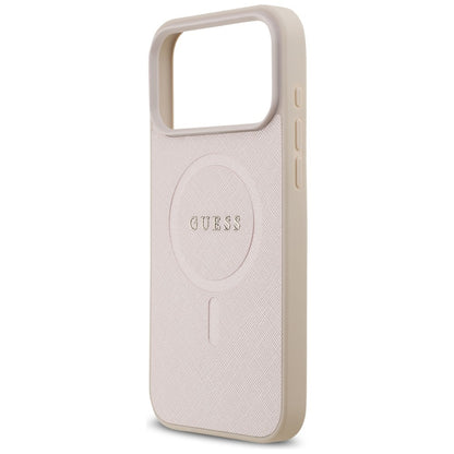 MagSafe futrola za Apple iPhone 18 Pro Max / 17 Pro Max, Guess, Saffiano, Roza