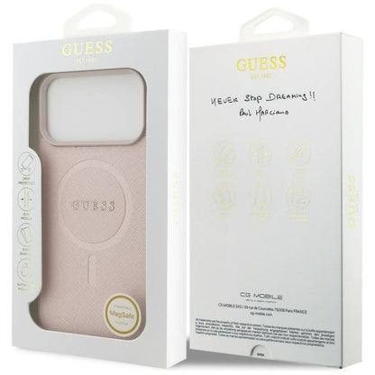 MagSafe futrola za Apple iPhone 18 Pro Max / 17 Pro Max, Guess, Saffiano, Roza