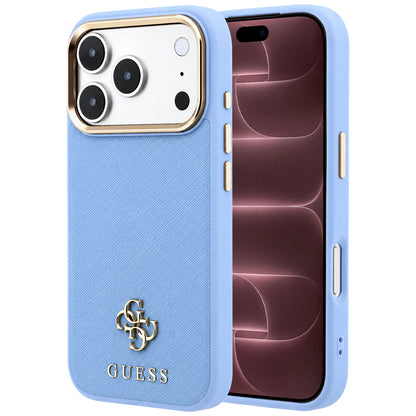 MagSafe futrola za Apple iPhone 18 Pro Max / 17 Pro Max, Guess, Saffiano Small 4G Classic, Plava