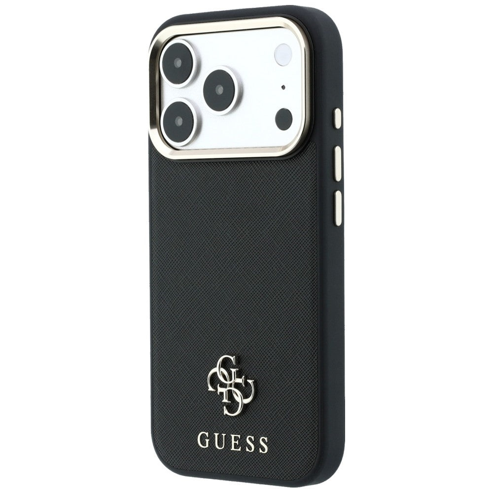 MagSafe maska za Apple iPhone 18 Pro Max / 17 Pro Max, Guess, Saffiano Small 4G Classic, Crna
