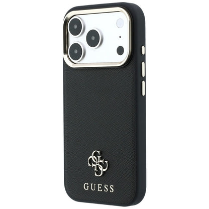 MagSafe maska za Apple iPhone 18 Pro Max / 17 Pro Max, Guess, Saffiano Small 4G Classic, Crna