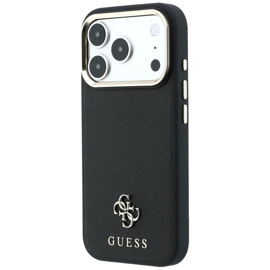 MagSafe maska za Apple iPhone 18 Pro Max / 17 Pro Max, Guess, Saffiano Small 4G Classic, Crna