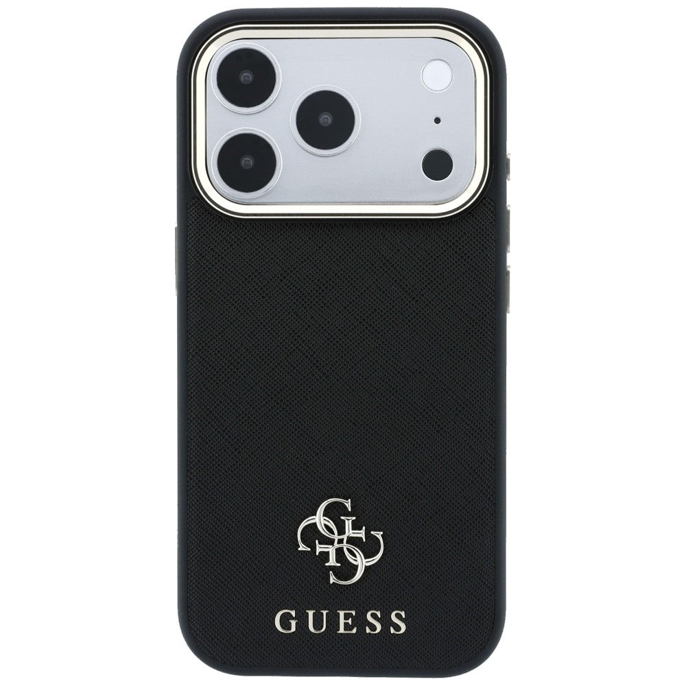 MagSafe maska za Apple iPhone 18 Pro Max / 17 Pro Max, Guess, Saffiano Small 4G Classic, Crna