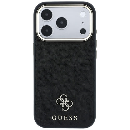 MagSafe maska za Apple iPhone 18 Pro Max / 17 Pro Max, Guess, Saffiano Small 4G Classic, Crna